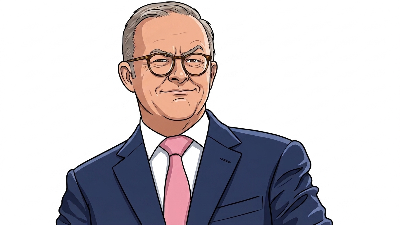 Anthony Albanese caricature